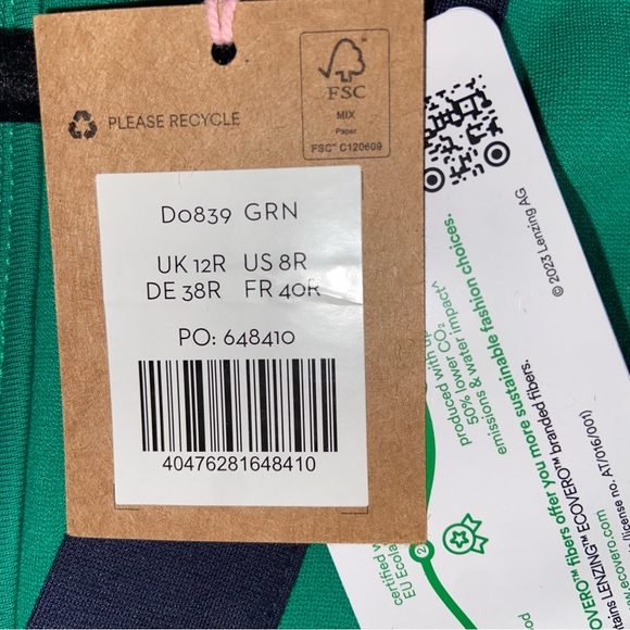 Boden Dress Womens Size 8 R US Catherine Ponte Colorblock Kelly Green Navy Blue - Picture 11 of 13